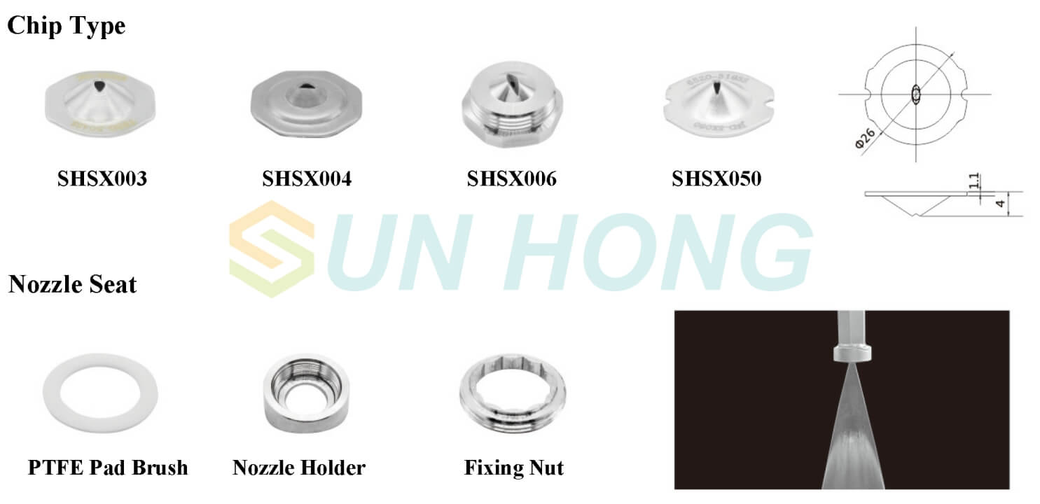 chip type fan spray nozzle types