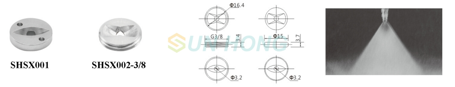 button type fan spray nozzle types