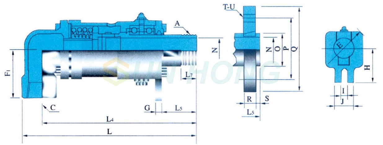 mono flow hot water rotary joint structure