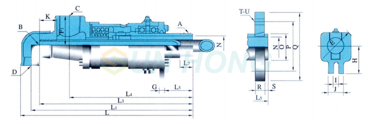 dual flow hot water rotary joint structure