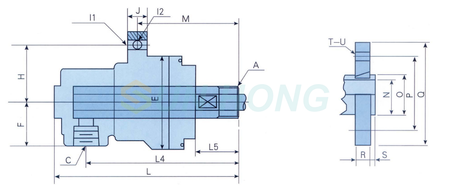 mono flow thermal oil rotary joint structure