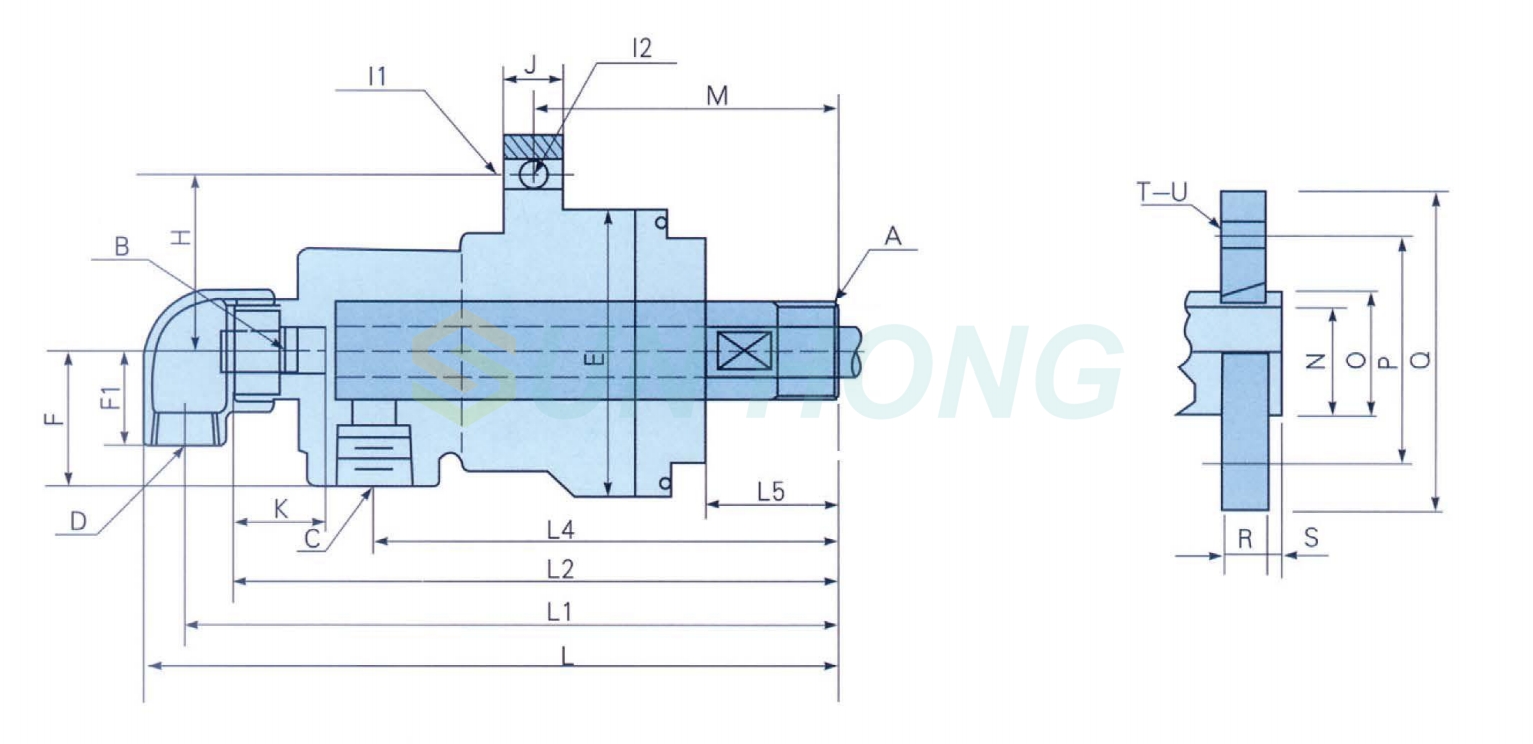 dual flow thermal oil rotary joint structure