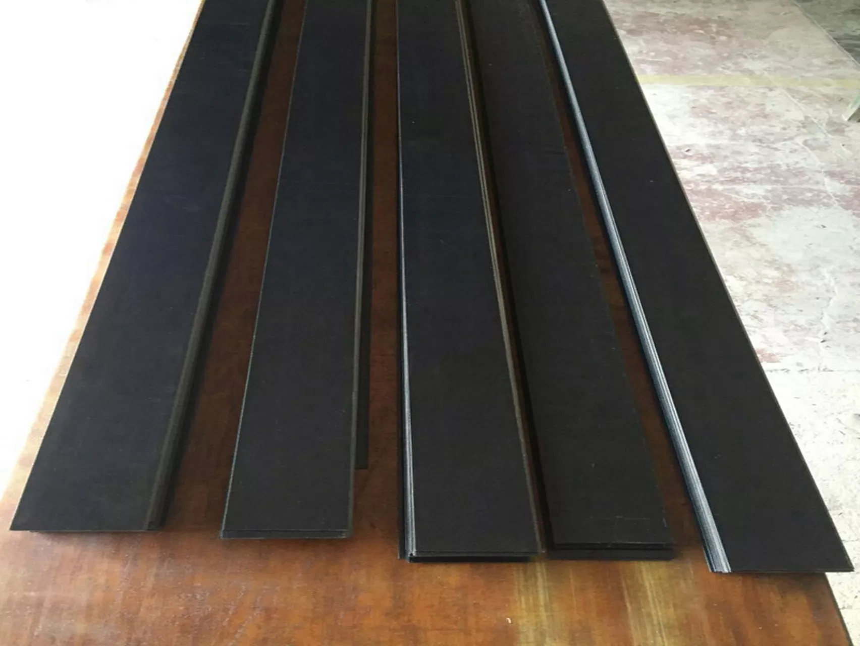 carbon fiber doctor blade finished product display