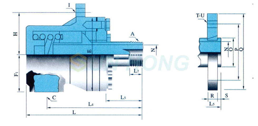 mono flow steam rotary joint structure