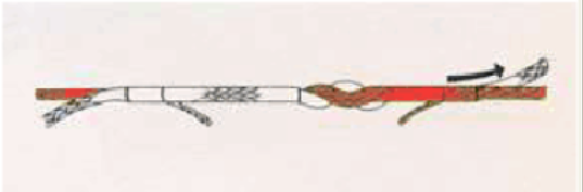 The structure of the paper carrier rope
