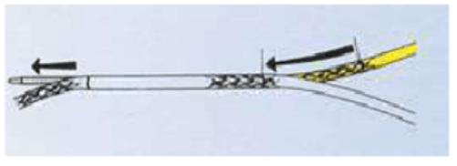 The structure of the paper carrier rope