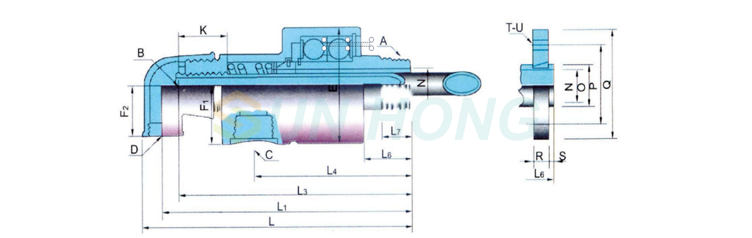dual flow cold water rotary joint structure
